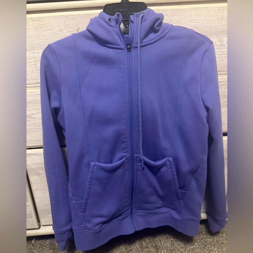 Figs nwot full zip scrub hoodie in blueberry xs